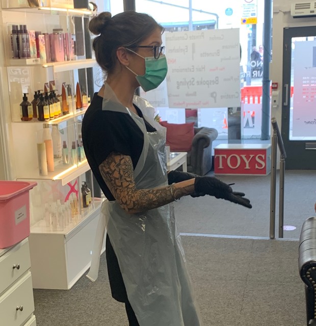 Hair loss consultant in full PPE | Hair to Ware